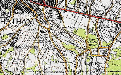Old map of Capstone in 1946