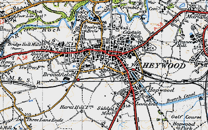 Old map of Captain Fold in 1947