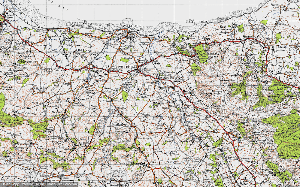 Old Map of Capton, 1946 in 1946