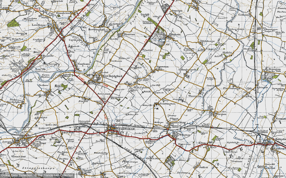 Old Map of Car Colston, 1946 in 1946