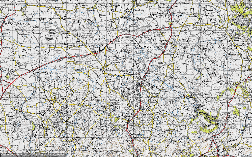 Old Map of Carbis, 1946 in 1946