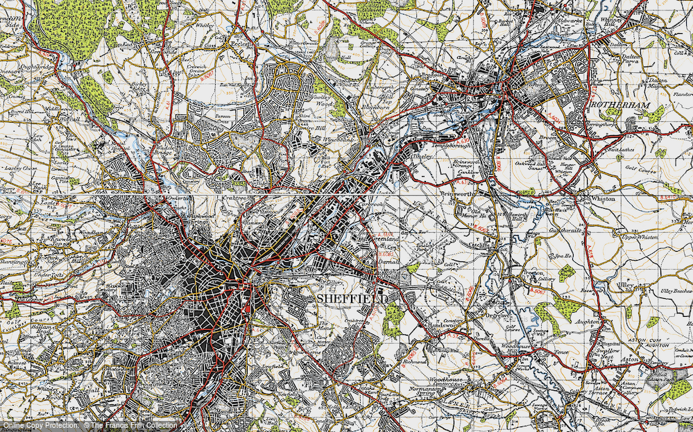 Old Map of Carbrook, 1947 in 1947