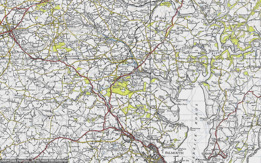 Old Map of Carclew, 1946 in 1946