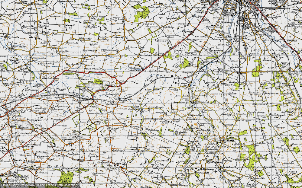 Old Map of Cardew, 1947 in 1947