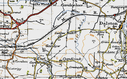 Old map of Cardew in 1947