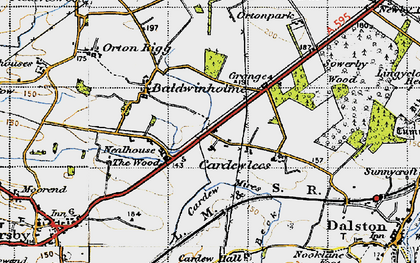 Old map of Cardewlees in 1947
