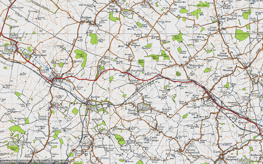 Old Map of Cardinal's Green, 1946 in 1946