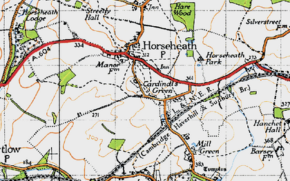 Old map of Cardinal's Green in 1946