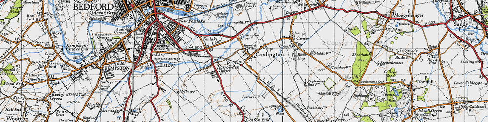 Old map of Cardington in 1946