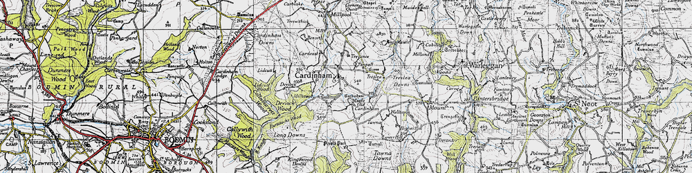 Old map of Cardinham in 1946