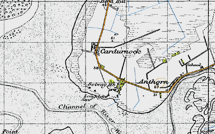 Old map of Cardurnock in 1947
