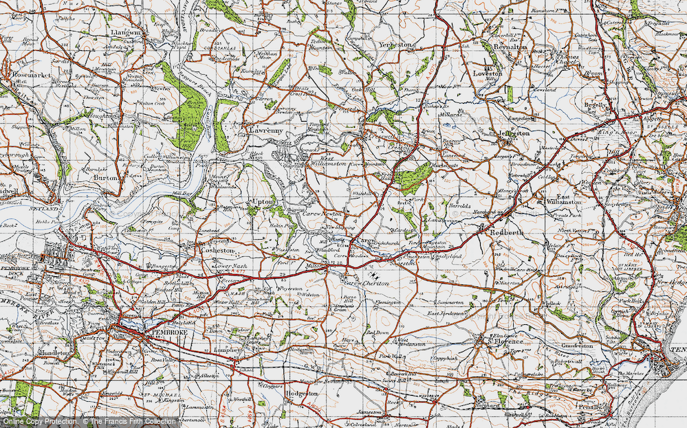 Old Map of Carew Newton, 1946 in 1946