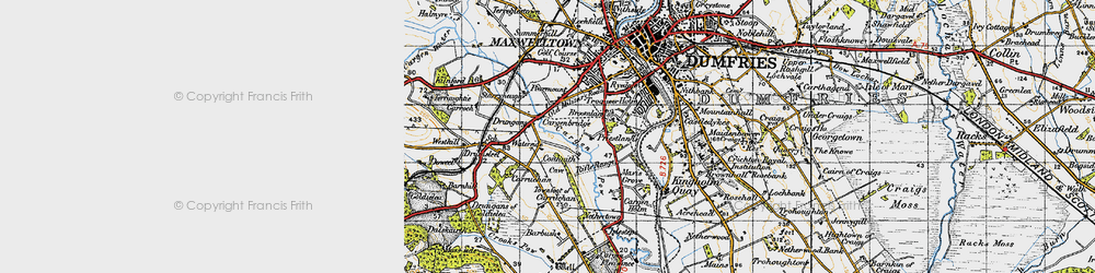 Old map of Cargenbridge in 1947
