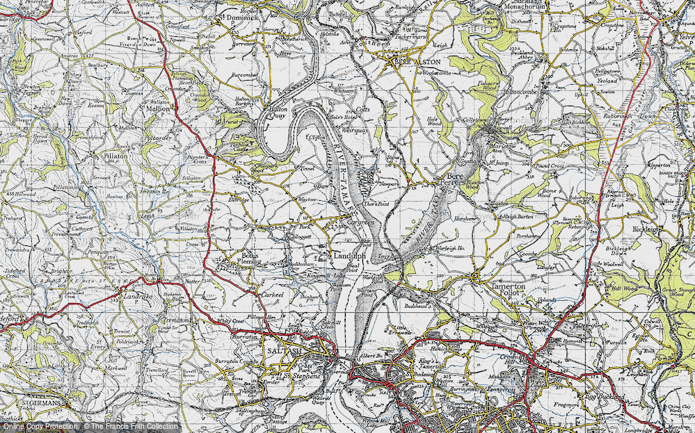 Old Map of Cargreen, 1946 in 1946
