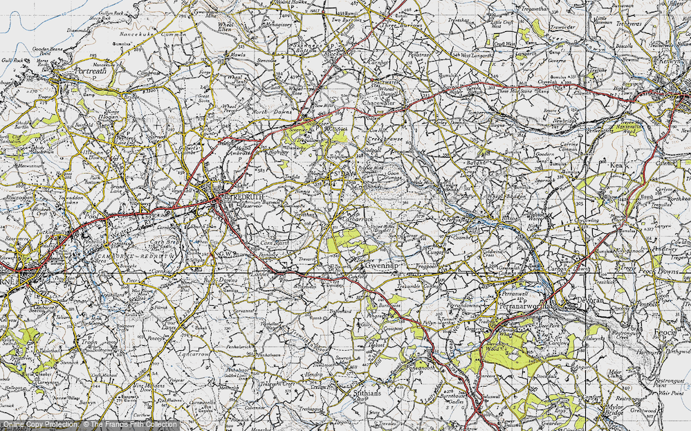 Old Map of Carharrack, 1946 in 1946