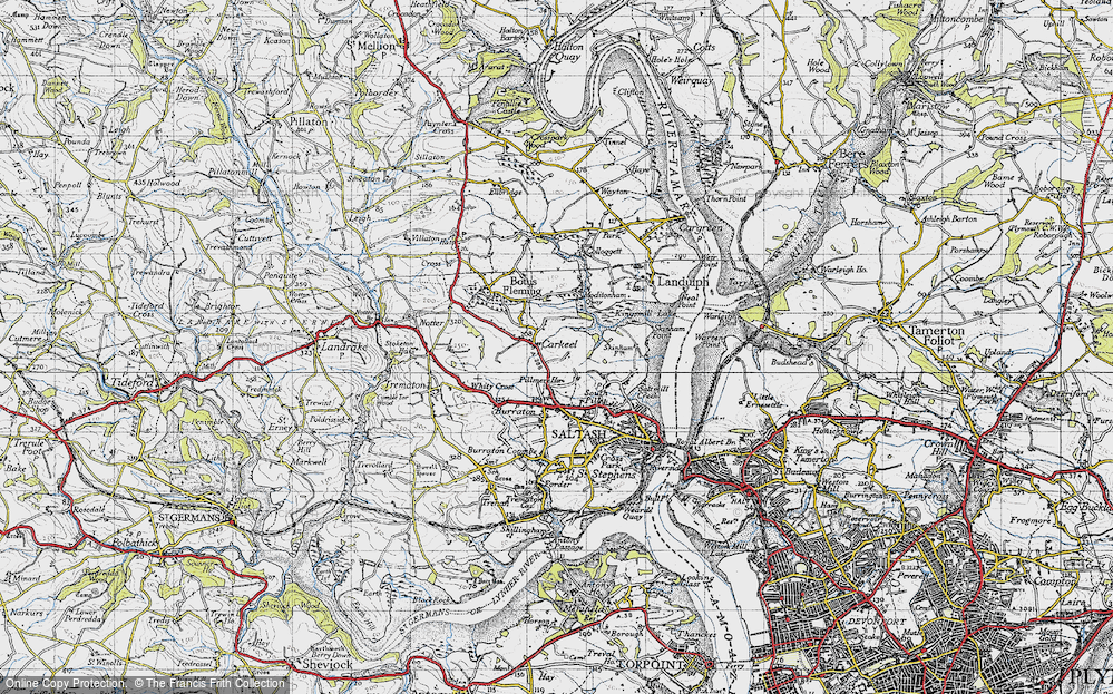 Old Map of Carkeel, 1946 in 1946