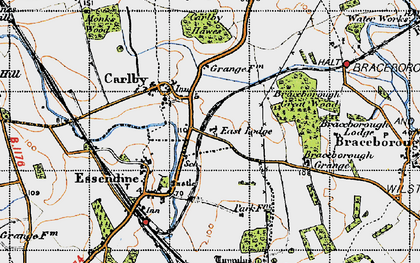 Old map of Carlby in 1946