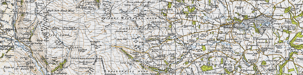 Old map of Black Gutter in 1947
