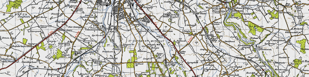Old map of Woodbank Ho in 1947