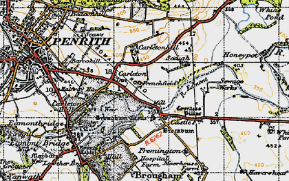 Old map of Brocavvm (Roman Fort) in 1947