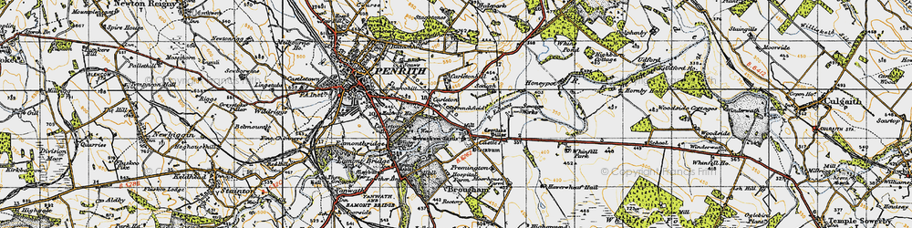 Old map of Brocavvm (Roman Fort) in 1947