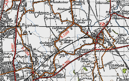 Old map of Carleton in 1947