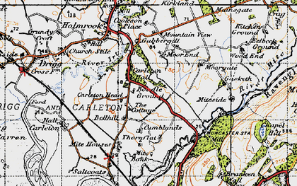 Old map of Amethyst Green in 1947