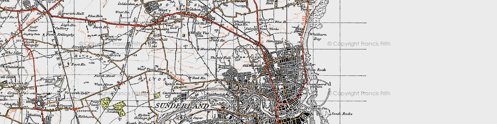 Old map of Carley Hill in 1947