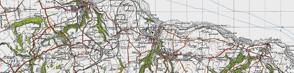 Old map of Carlin How in 1947