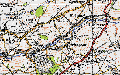 Old map of Carlingcott in 1946