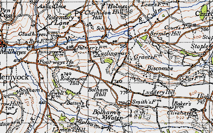 Old map of Carlingwark in 1946