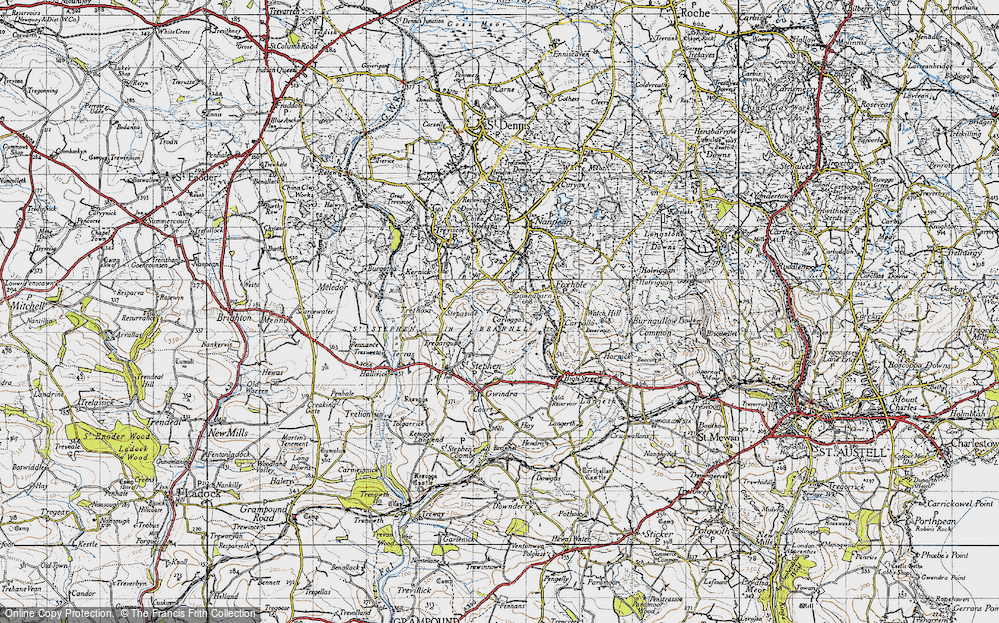 Old Map of Carloggas, 1946 in 1946