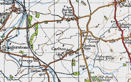 Old map of Carlton in 1946
