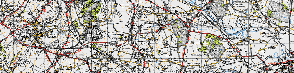 Old map of Carlton in 1947