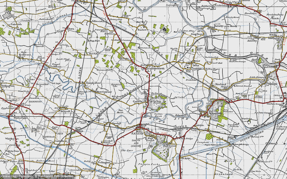 Old Map of Carlton, 1947 in 1947