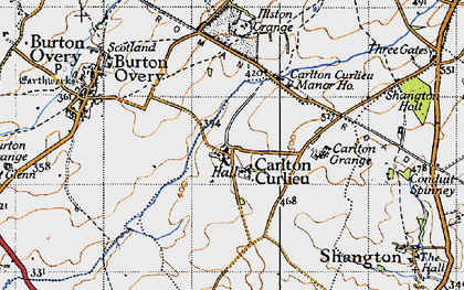 Old map of Carlton Curlieu in 1946