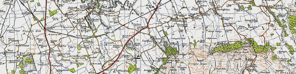 Old map of Thwaites Ho in 1947