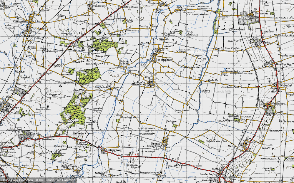 Old Map of Carlton-le-Moorland, 1947 in 1947