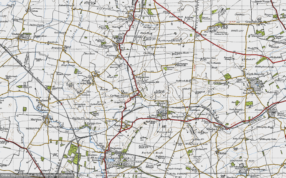 Old Map of Carlton Scroop, 1946 in 1946