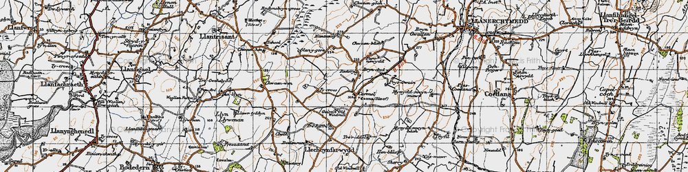 Old map of Carmel in 1947