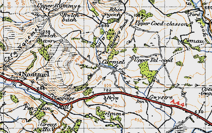 Old map of Carmel in 1947