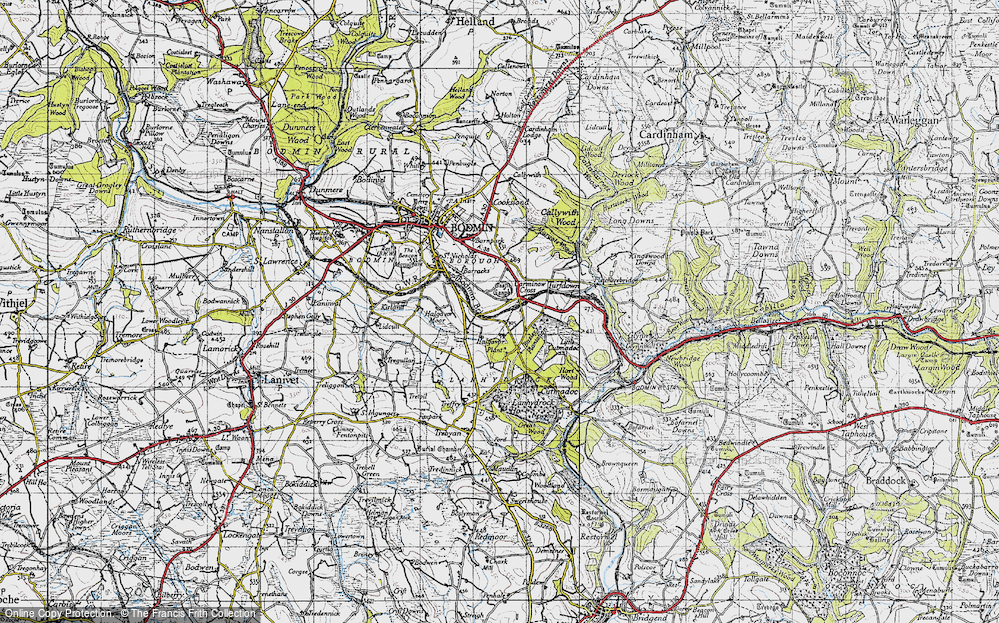 Old Map of Carminow Cross, 1946 in 1946
