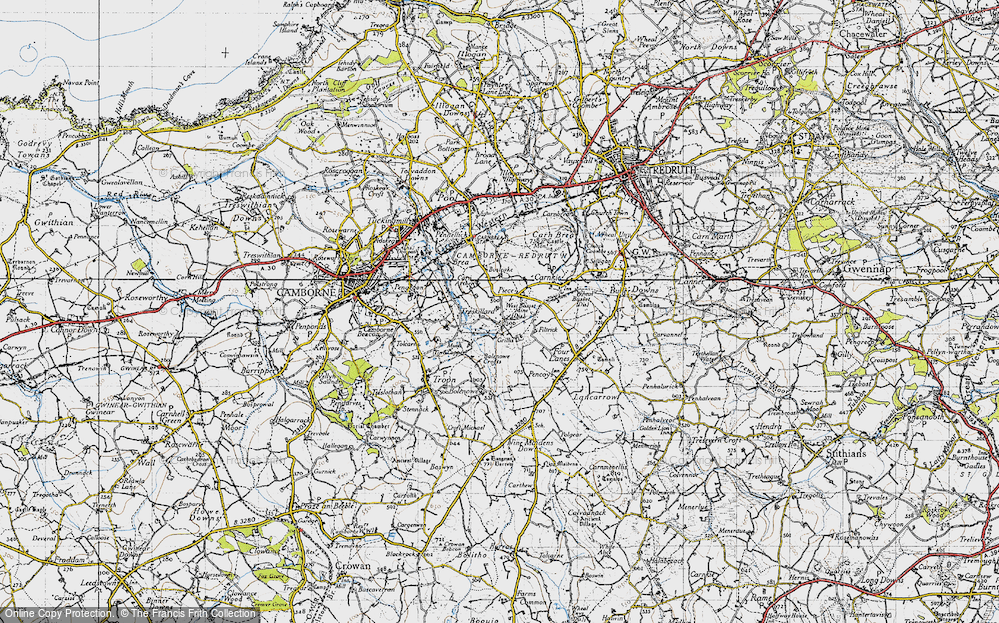 Old Map of Carn Arthen, 1946 in 1946