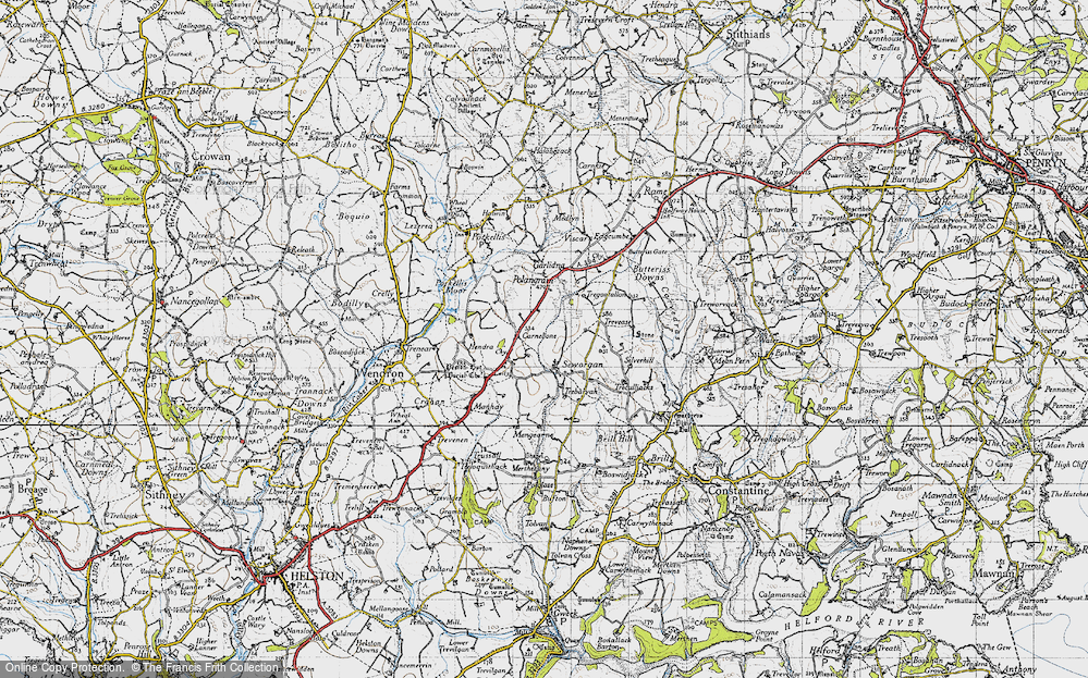 Old Map of Carnebone, 1946 in 1946