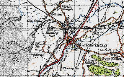 Old map of Carnforth in 1947