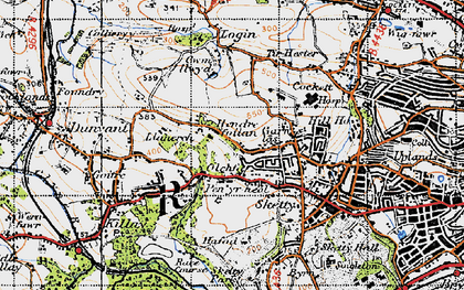 Old map of Carnglas in 1947