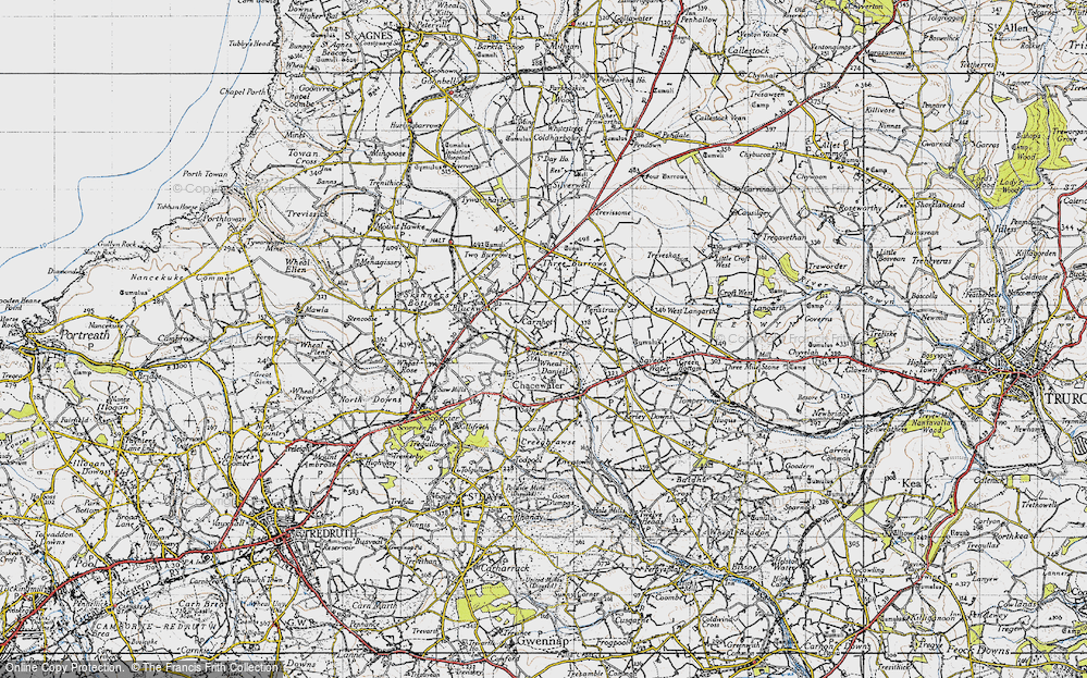Old Map of Carnhot, 1946 in 1946