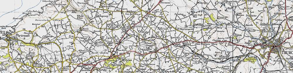 Old map of Carnhot in 1946