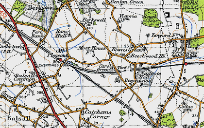 Old map of Berkswell Sta in 1947