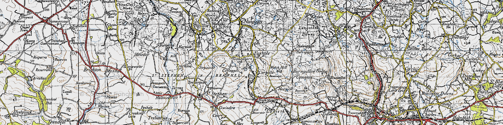 Old map of Carpalla in 1946